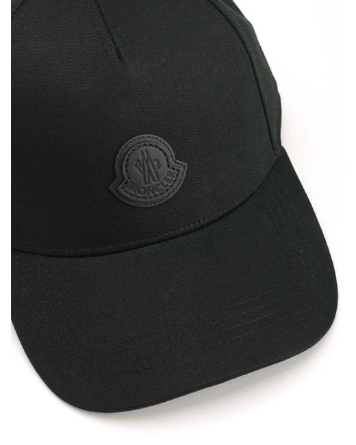 Moncler Black Baseball Cap for men