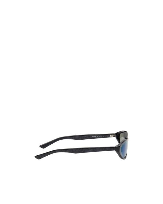 Balenciaga Blue Eyewear Oval Frame Sunglasses for men