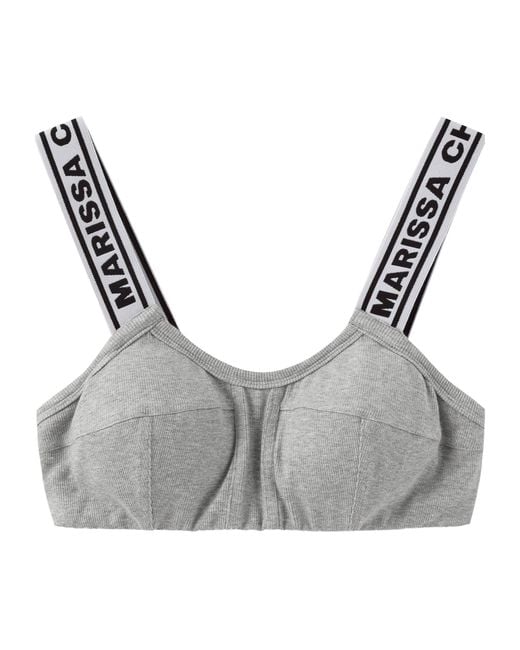 Marissa Chiara Gray Strap Bra