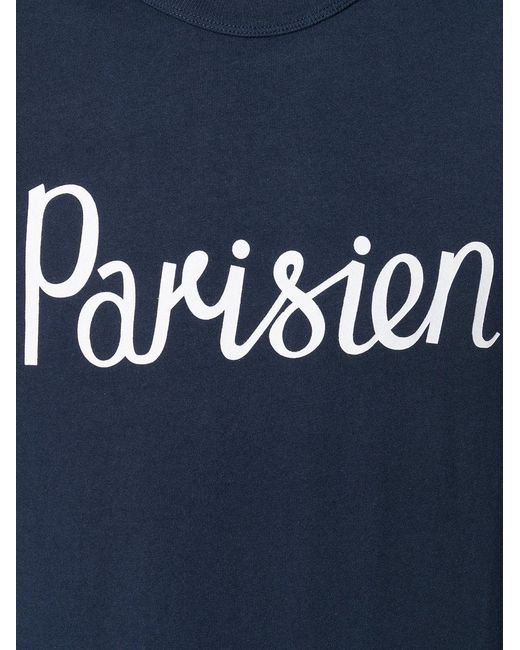 Maison Kitsuné Blue Parisien T-Shirt for men