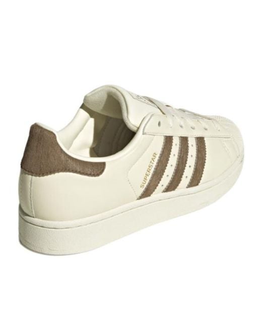 Adidas Originals Natural Superstar Ii Striped Sneakers