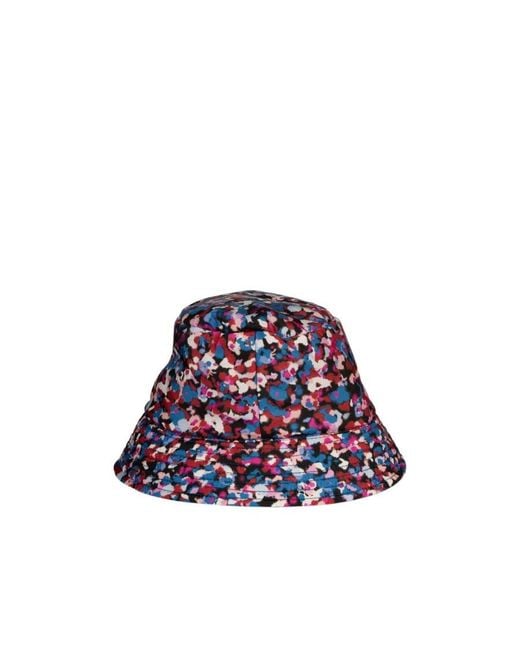 Isabel Marant White Allover Graphic Printed Drawstring Bucket Hat