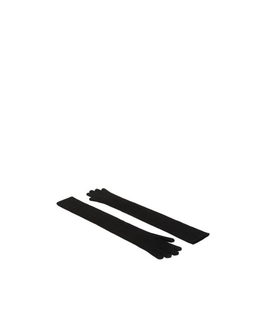 Max Mara Black Long Knit Gloves