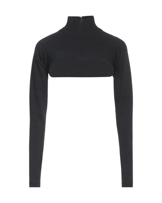 Dolce & Gabbana Black Minimalist Solid Color Knit Cropped Top