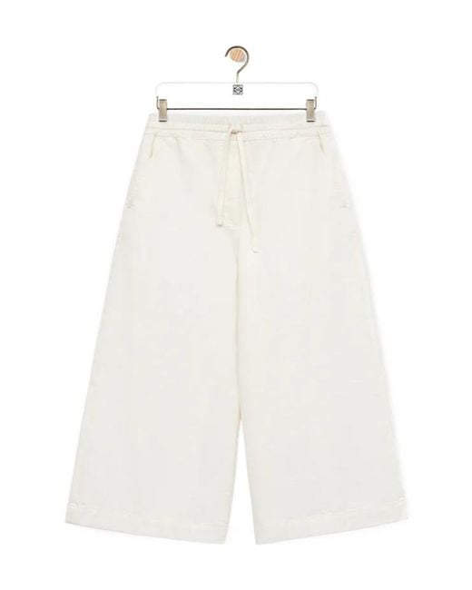 Loewe White Cropped Trousers