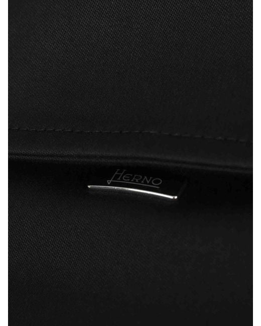 Herno Black Double Breasted Peacoat