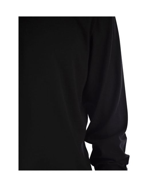 Fedeli Black Crew Neck Sweater for men
