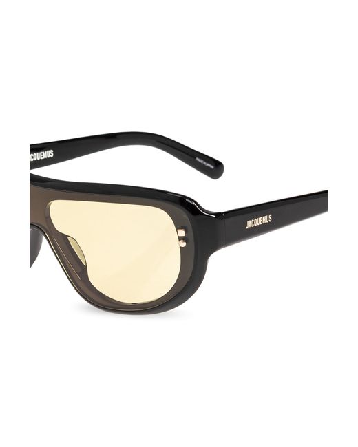 Jacquemus Metallic Mask-Frame Sunglasses for men