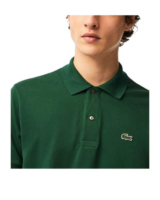 Lacoste Green Solid Color Polo Shirt for men