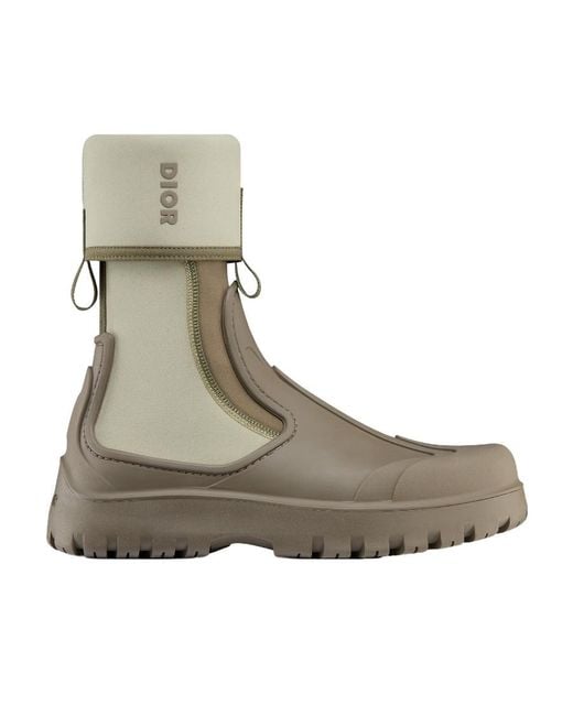 Dior Gray Homme Garden Ankle Boots for men