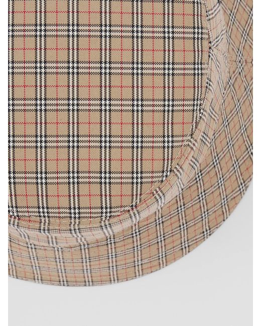 Burberry Brown Technical Check Bucket Hat for men