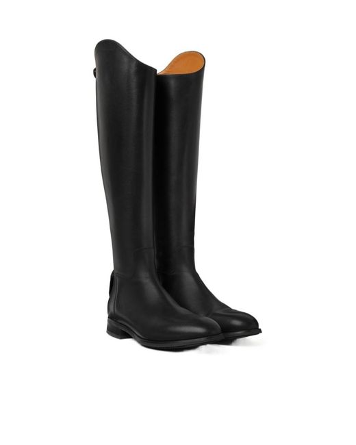 Loro Piana Black Horseriding High Boot for men
