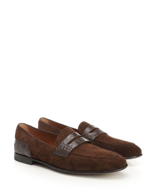 Dolce & Gabbana Brown Round-Toe Loafers for men