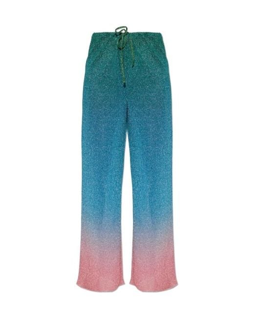Oseree Blue Drawstring Casual Pants