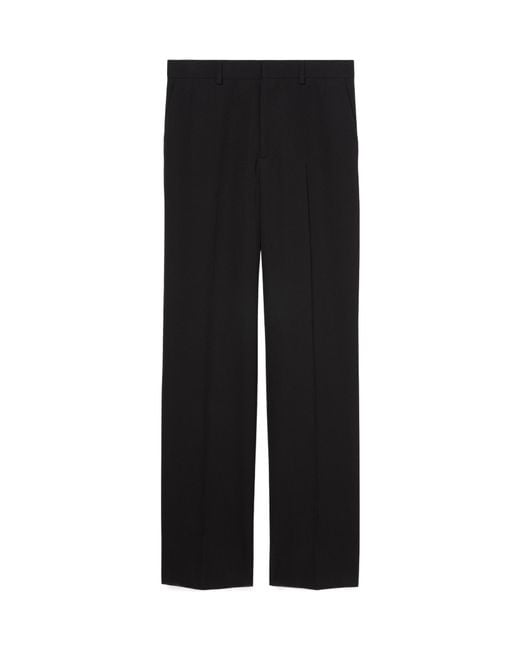 Gucci Black Embroidery Gabardine Pants for men
