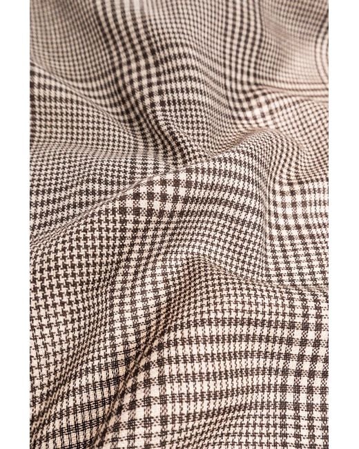 Max Mara Natural Plaid Scarf