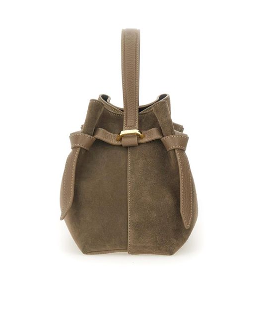 Yuzefi Brown Gyoza Suede Tote Bag