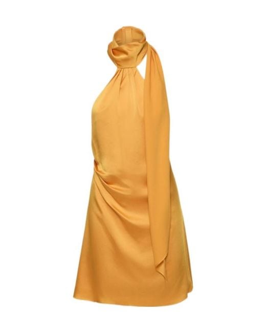 Jonathan Simkhai Metallic Draped Mini Dress