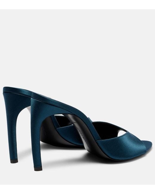Victoria Beckham Blue Harlow 100 Satin Sandals