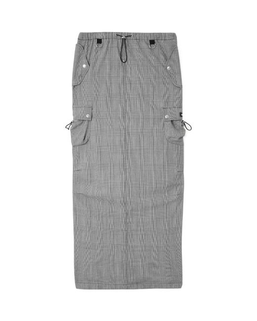 Coperni Gray Check Midi Skirt