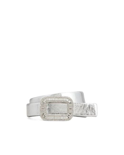 Roger Vivier White Pilgrim Belt