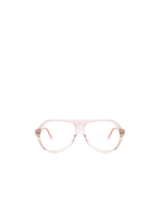 Tom Ford White Geometric Frame Sunglasses for men