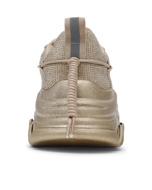 Steve Madden Gray Rhinestone-Embellished Dad Sneakers