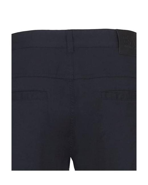 EA7 Blue Logo Detail Shorts for men