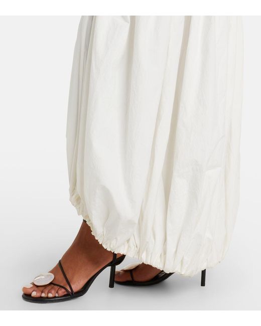Christopher Esber White Orbit Cutout Ruched Jersey Maxi Dress