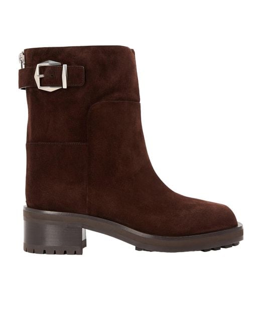 Jimmy Choo Brown Minimalist Fashion Ankle Boots