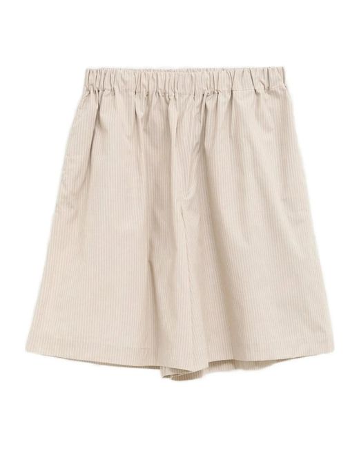 Baserange Natural Striped Shorts