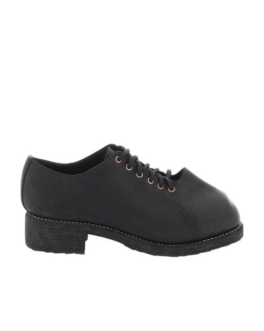 Guidi Black Lacing Business Casual Shoes for men