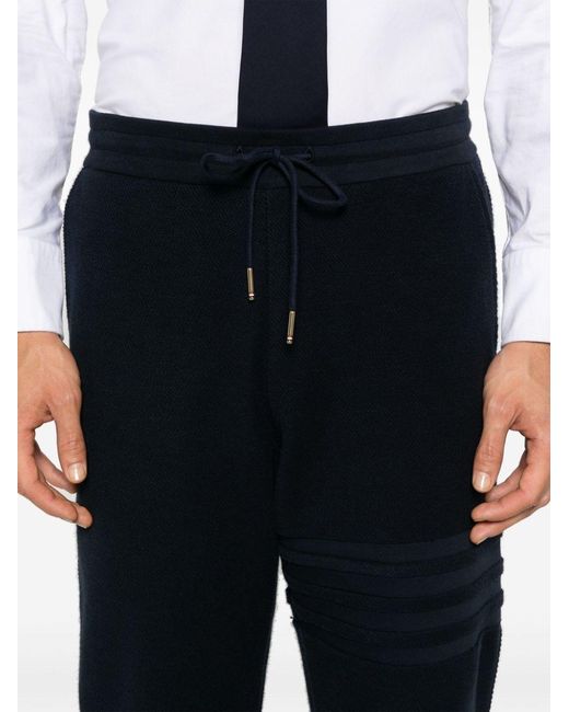 Thom Browne Black 4-Bar Drawstring Sweatpants for men