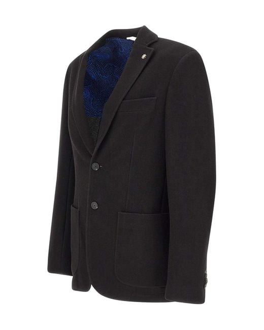 Manuel Ritz Blue Sempre Textured Blazer for men
