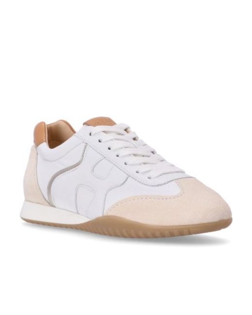 Hogan White Olympia Z Lace-Up Sneakers