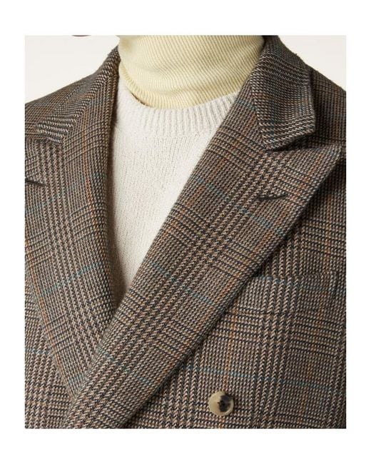 Loro Piana Brown Cashmere Wool Double-Breasted Blazer for men