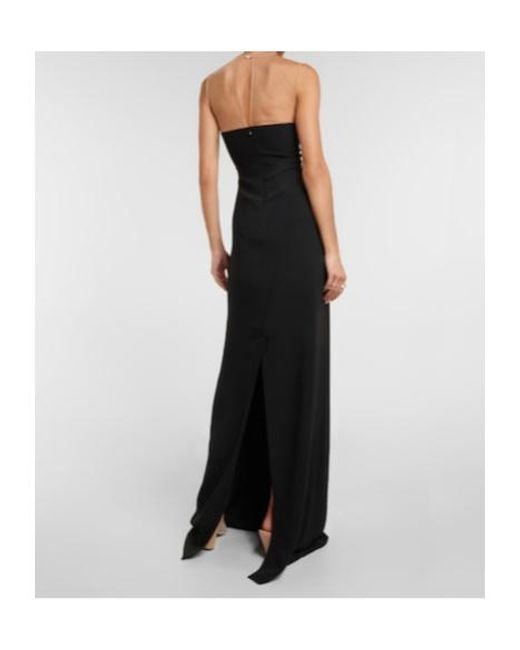 Stella McCartney Black Mesh-Paneled Crepe Dress