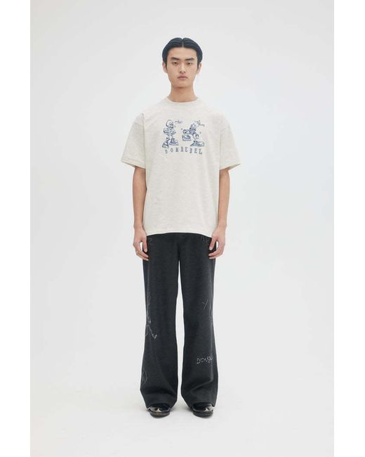 DOMREBEL White Short-Sleeved T-Shirt for men