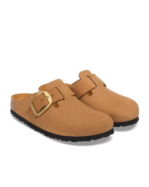 Birkenstock Brown Big-Buckle Leather Sandals