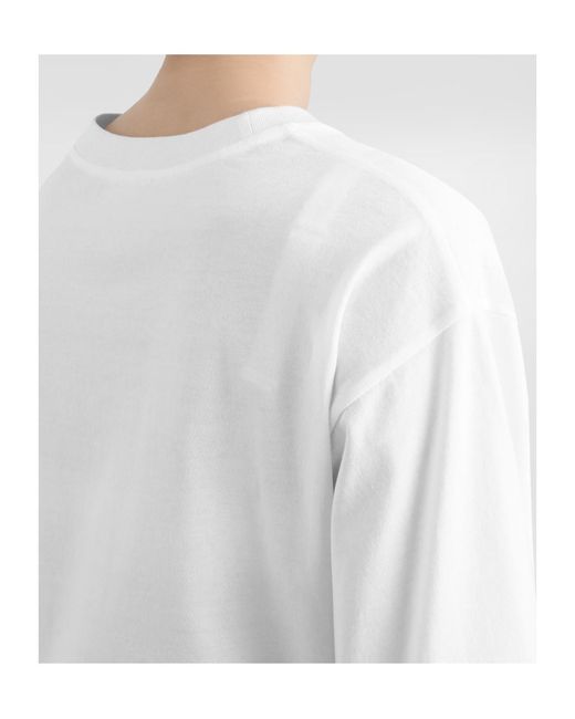 Dolce & Gabbana White Floral Logo T-Shirt