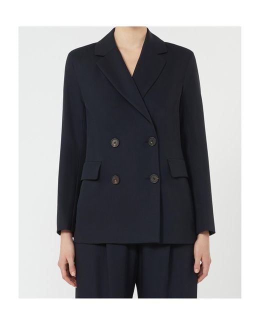 Max Mara Blue 'S Ester Double-Breasted Blazer