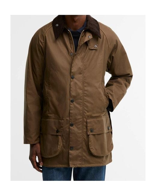 Barbour Brown Cotton Wax-Coated Jacket for men