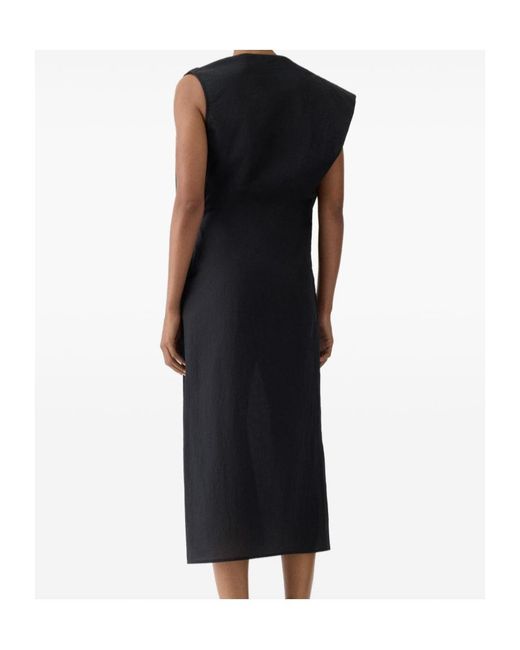 Jacquemus Black Sleeveless Asymmetric Dress