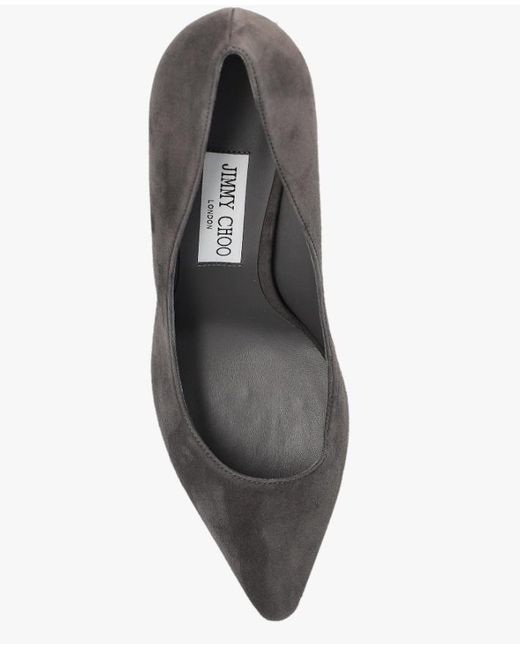 Jimmy Choo Gray Romy Pointed-Toe Pumps