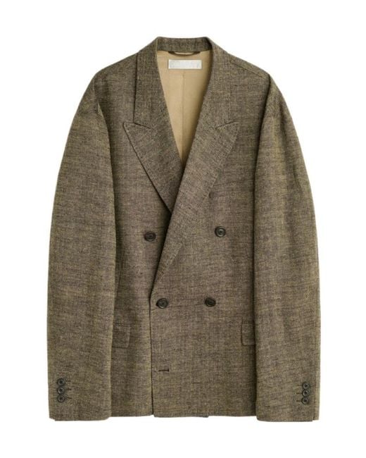 Our Legacy Green Halt Double-Breasted Blazer for men