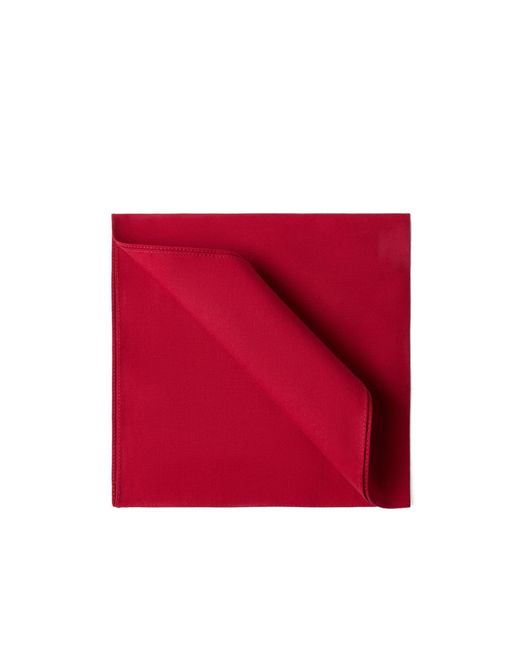 Brunello Cucinelli Red Cotton Pocket Square for men