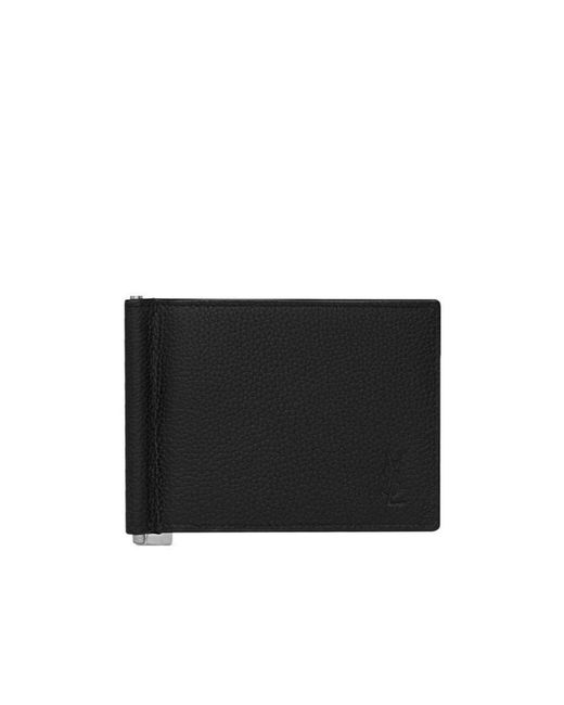 Saint Laurent Black Embossed Bill Clip Wallet for men