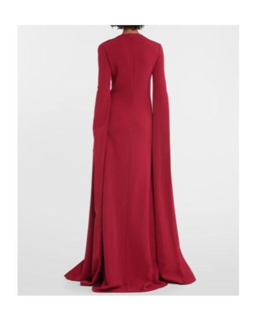 Elie Saab Red Embellished Crêpe Gown