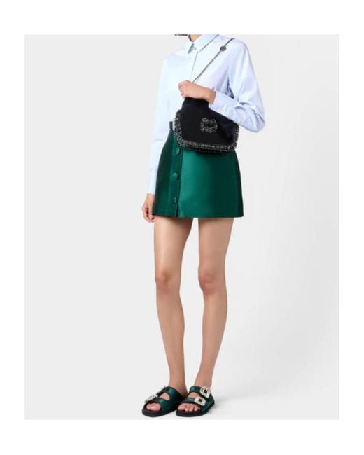 Roger Vivier Blue Pilgrim Bag