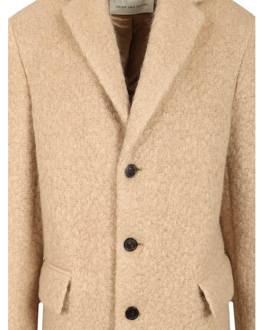 Dries Van Noten Natural Long "Rustic" Coat for men